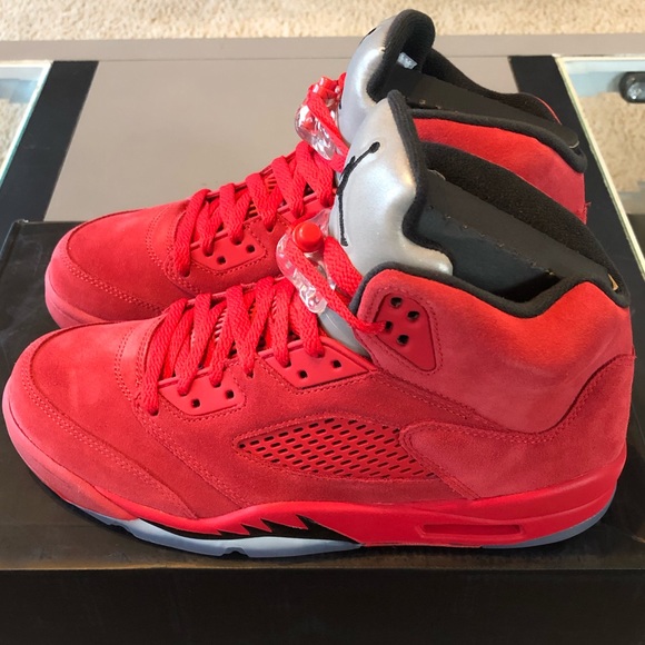 2017 NIKE AIR JORDAN V 5 RETRO UNIVERSITY RED 8.5 - Picture 4 of 14